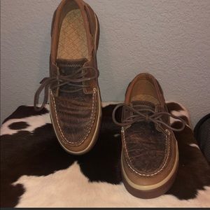 Durango music city western emboss boat moc